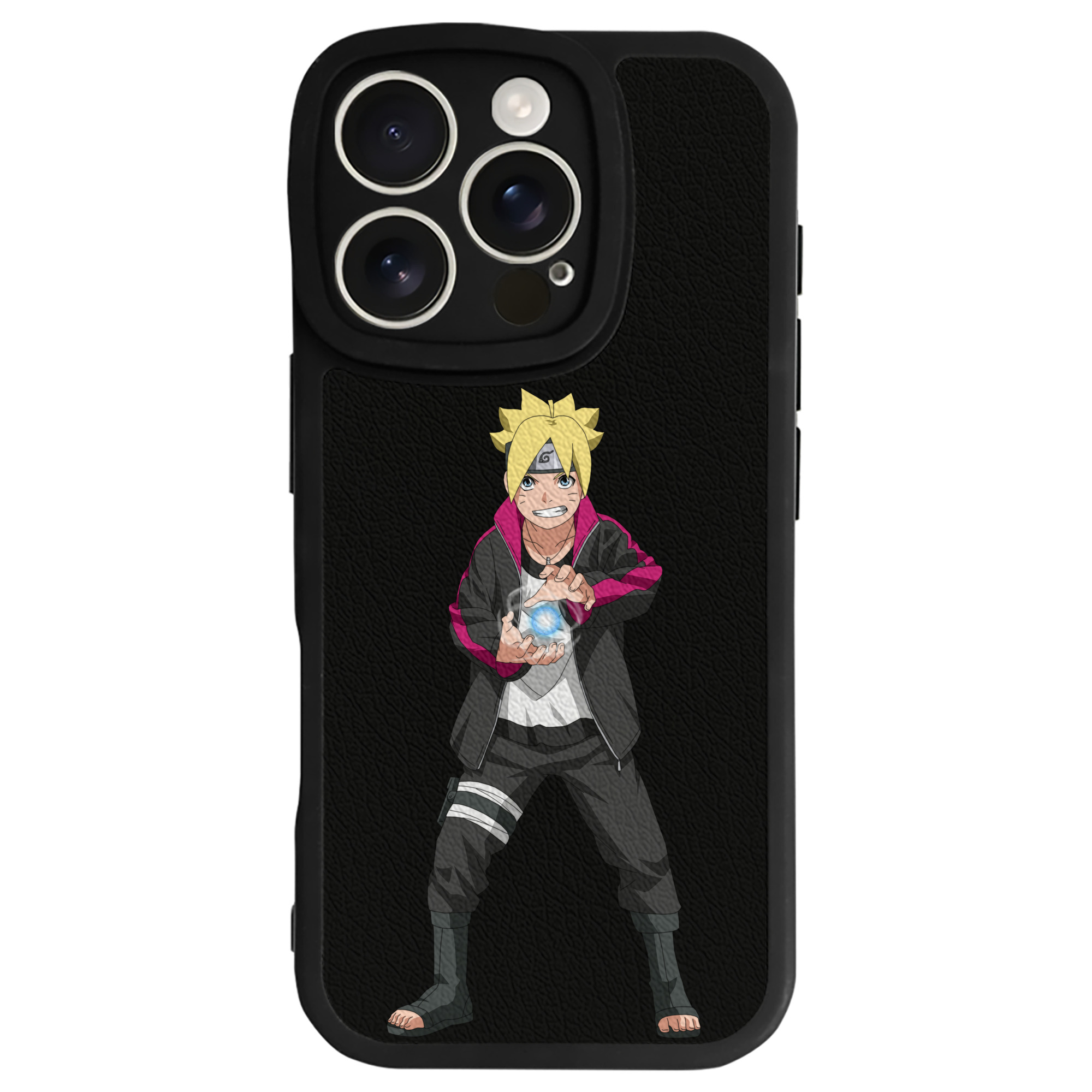 （画像用） NARUTO -ナルト- うずまき ボルト Uzumaki Boruto 【iPhone 16シリーズ対応】シリコンスマホケース（レザー調） 材質：シリコン